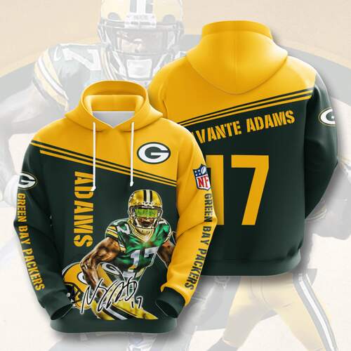 Amazon Sports Team Davante Adams Green Bay Packers Hoodie 3D