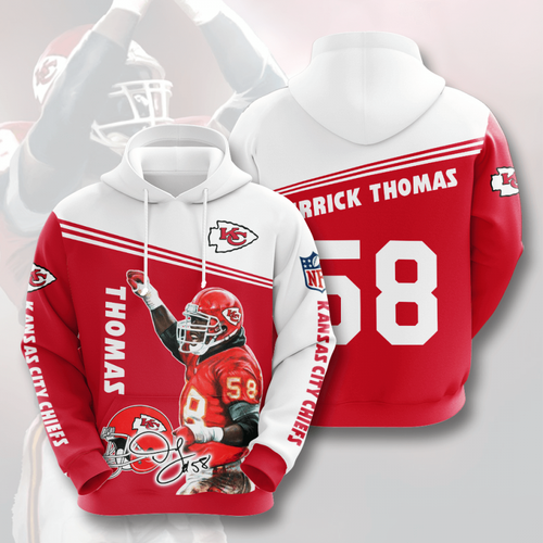 Amazon Sports Team Derrick Thomas Kansas City Chiefs Hoodie 3D