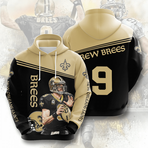 Amazon Sports Team Drew Brees New Orleans Saints Hoodie 3D 7 Amazon Sports Team Drew Brees New Orleans Saints Hoodie 3D