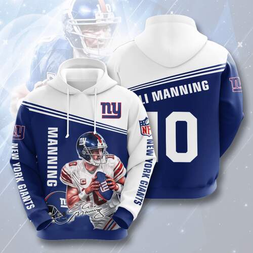 Amazon Sports Team Eli Manning New York Giants Hoodie 3D