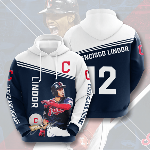 Amazon Sports Team Francisco Lindor Cleveland Indians Hoodie 3D 11 Amazon Sports Team Francisco Lindor Cleveland Indians Hoodie 3D