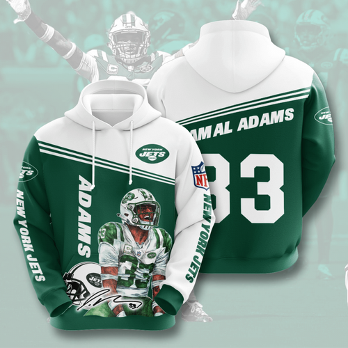 Amazon Sports Team Jamal Adams New York Jets Hoodie 3D 6 Amazon Sports Team Jamal Adams New York Jets Hoodie 3D