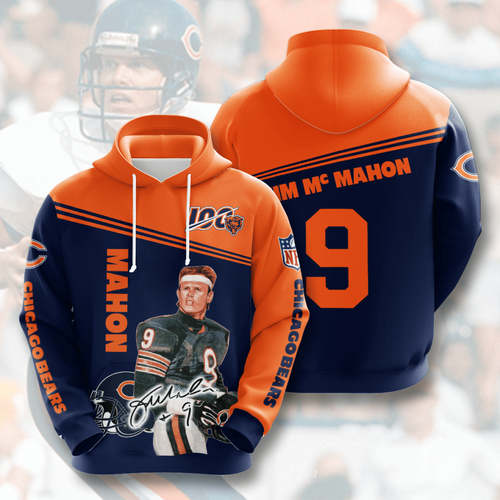 Amazon Sports Team Jim Mcmahon Chicago Bears Hoodie 3D