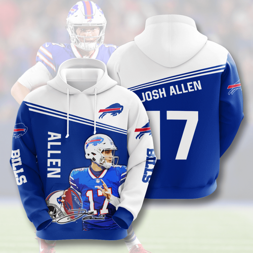 Amazon Sports Team Josh Allen Buffalo Bills Hoodie 3D 3 Amazon Sports Team Josh Allen Buffalo Bills Hoodie 3D