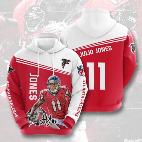 Amazon Sports Team Julio Jones Atlanta Falcons Hoodie 3D