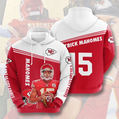 Amazon Sports Team Kansas City Chiefs Nfl Patrick Mahomes Hoodie 3D