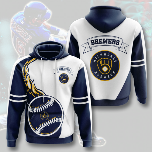 Amazon Sports Team Milwaukee Brewers Hoodie 3D