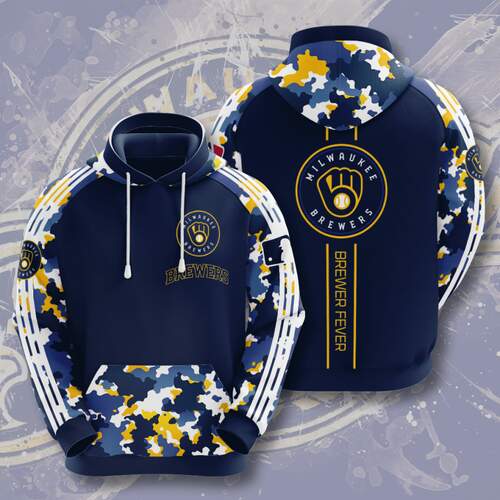 Amazon Sports Team Milwaukee Brewers Hoodie 3D 2 Amazon Sports Team Milwaukee Brewers Hoodie 3D
