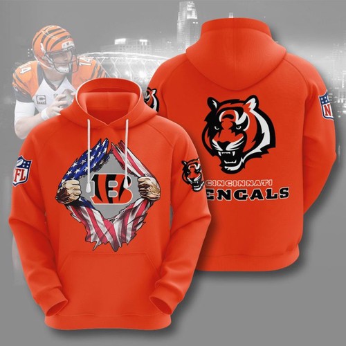 Amazon Sports Team Nfl Cincinnati Bengals Hoodie 3D