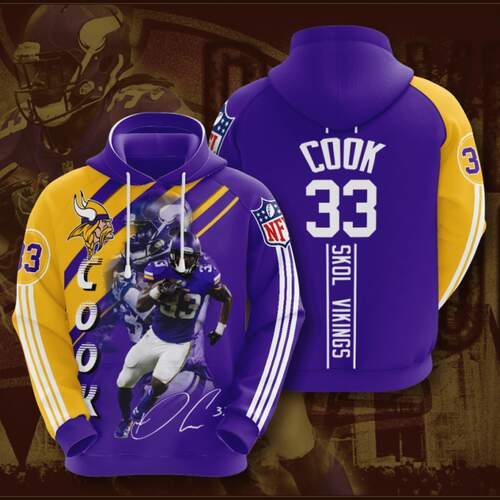 Amazon Sports Team Nfl Minnesota Vikings Hoodie 3D