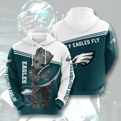 Amazon Sports Team Nfl Philadelphia Eagles Baby Groot Hoodie 3D