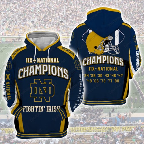 Amazon Sports Team Notre Dame Nfl Anniversary Hoodie 3D
