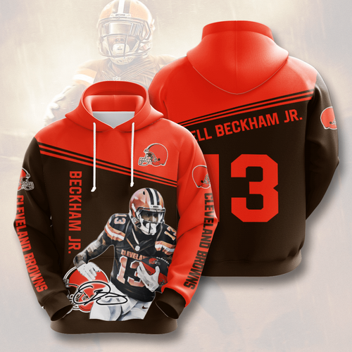 Amazon Sports Team Odell Beckham Cleveland Browns Hoodie 3D 1 Amazon Sports Team Odell Beckham Cleveland Browns Hoodie 3D