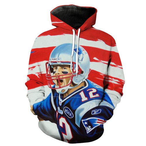 Amazon Sports Team Official American Tom Brady Hoodie 3D 4 Amazon Sports Team Official American Tom Brady Hoodie 3D