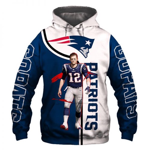 Amazon Sports Team Official New England Patriots Nfl Hoodie 3D