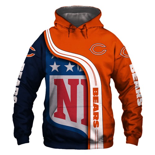 Amazon Sports Team Official Nfl Chicago Bears Hoodie 3D