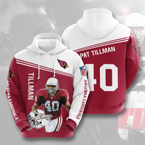 Amazon Sports Team Pat Tillman Arizona Cardinals Hoodie 3D 1 Amazon Sports Team Pat Tillman Arizona Cardinals Hoodie 3D