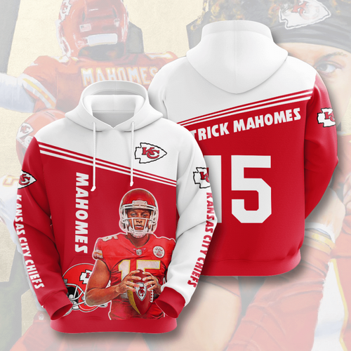 Amazon Sports Team Patrick Mahomes Kansas City Chiefs Hoodie 3D