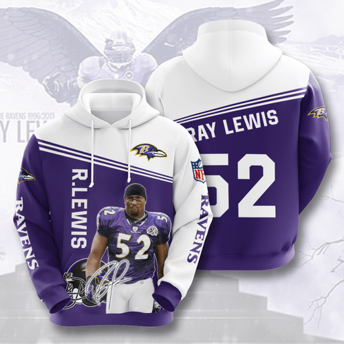 Amazon Sports Team Ray Lewis Baltimore Ravens Hoodie 3D 1 Amazon Sports Team Ray Lewis Baltimore Ravens Hoodie 3D