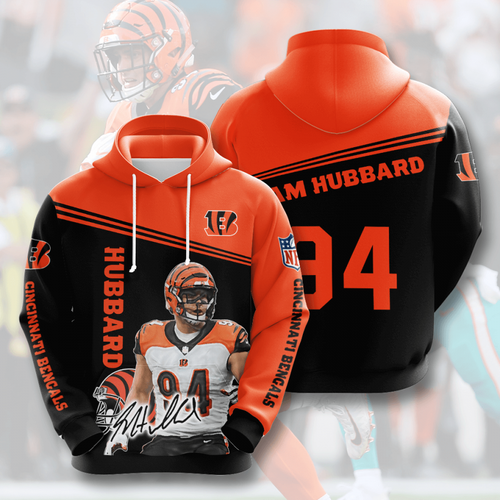 Amazon Sports Team Sam Hubbard Cincinnati Bengals Hoodie 3D 9 Amazon Sports Team Sam Hubbard Cincinnati Bengals Hoodie 3D