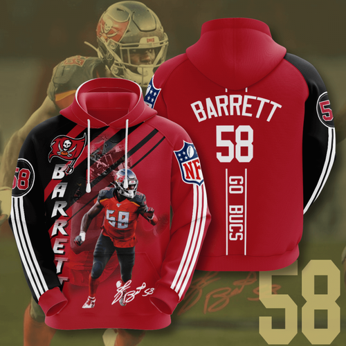 Amazon Sports Team Shaquil Barrett Tampa Bay Buccaneers Nfl Hoodie 3D