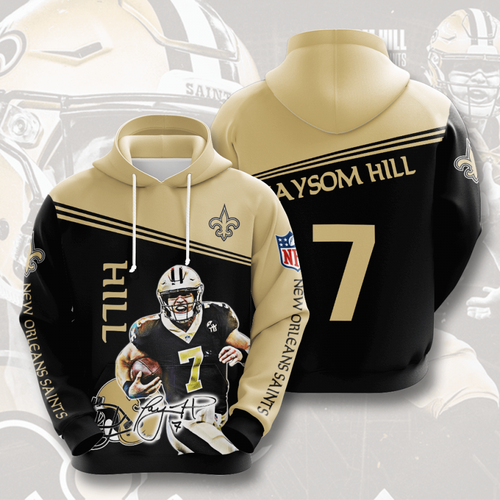 Amazon Sports Team Taysom Hill New Orleans Saints Hoodie 3D