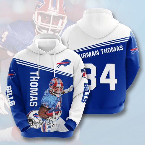 Amazon Sports Team Thurman Thomas Buffalo Bills Hoodie 3D