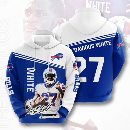 Amazon Sports Team Tredavious White Buffalo Bills Hoodie 3D