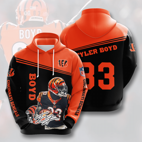 Amazon Sports Team Tyler Boyd Cincinnati Bengals Hoodie 3D