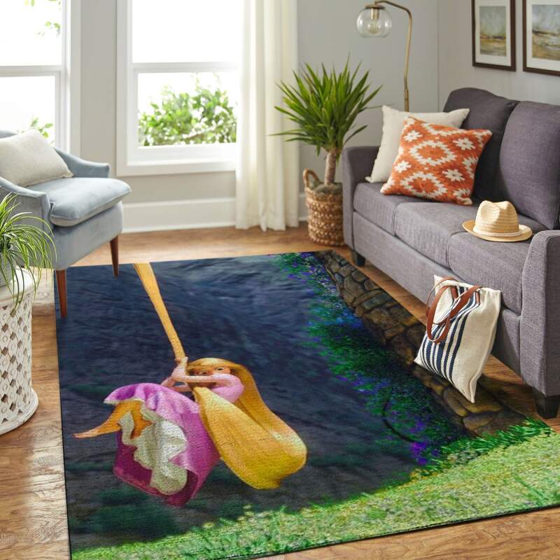 Amazon Princess Rapunzel Climbing Living Room Area Rug