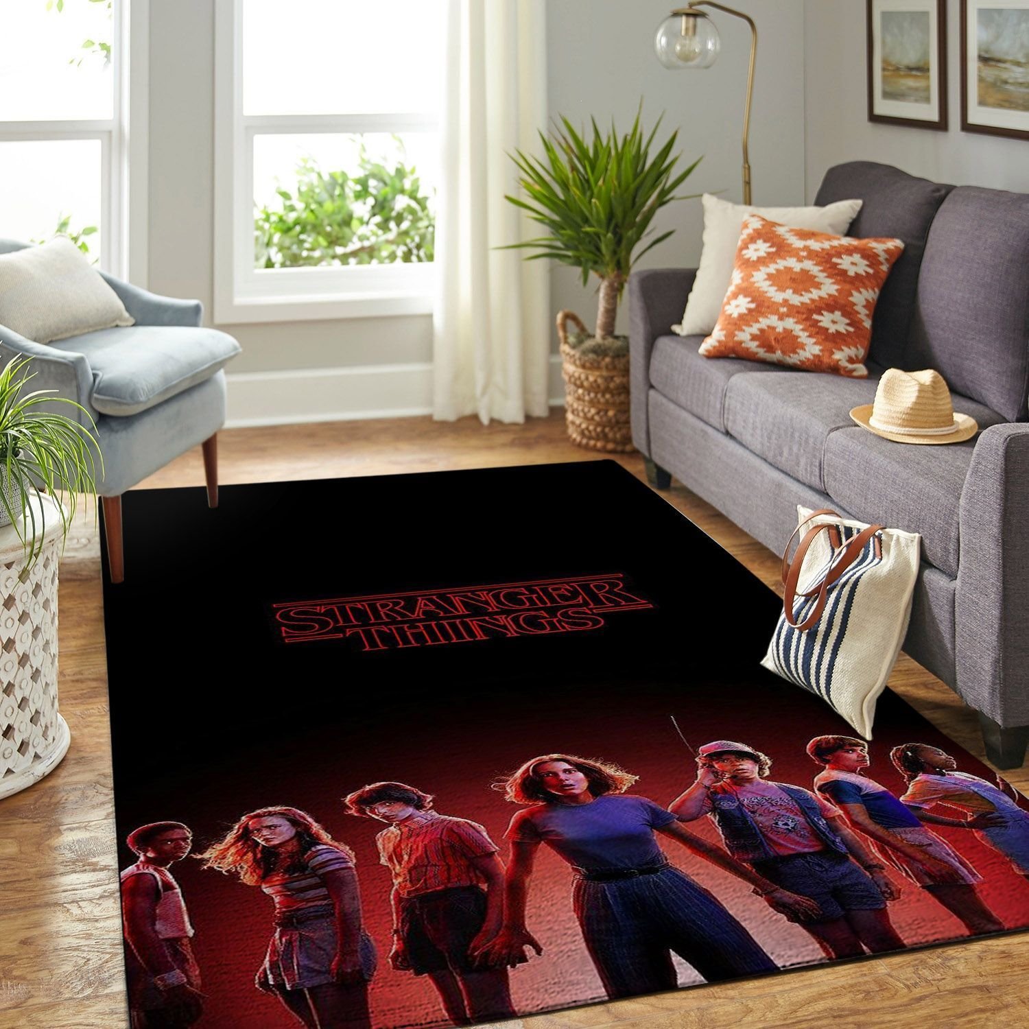 Amazon The Stranger Things- Netflix Teen Movie Living Room Area Rug