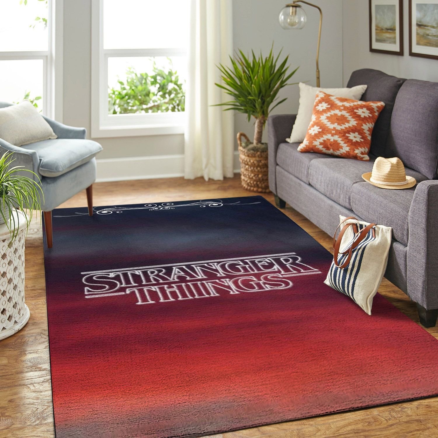 Amazon The Stranger Things- Netflix Teen Movie Living Room Area Rug