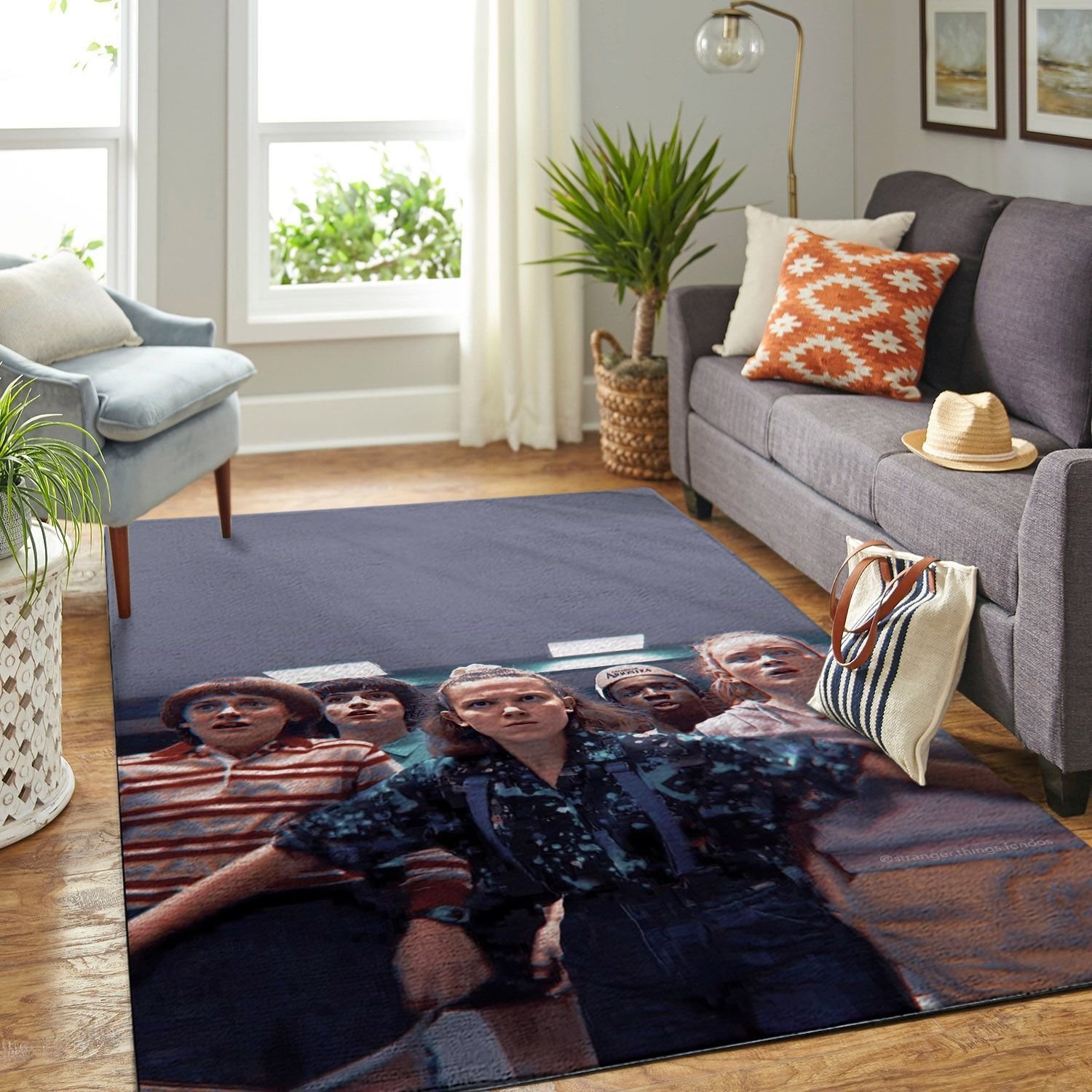 Amazon The Stranger Things- Netflix Teen Movie Living Room Area Rug