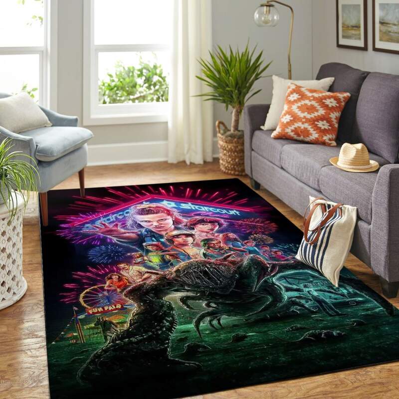 Amazon The Stranger Things- Netflix Teen Movie Living Room Area Rug