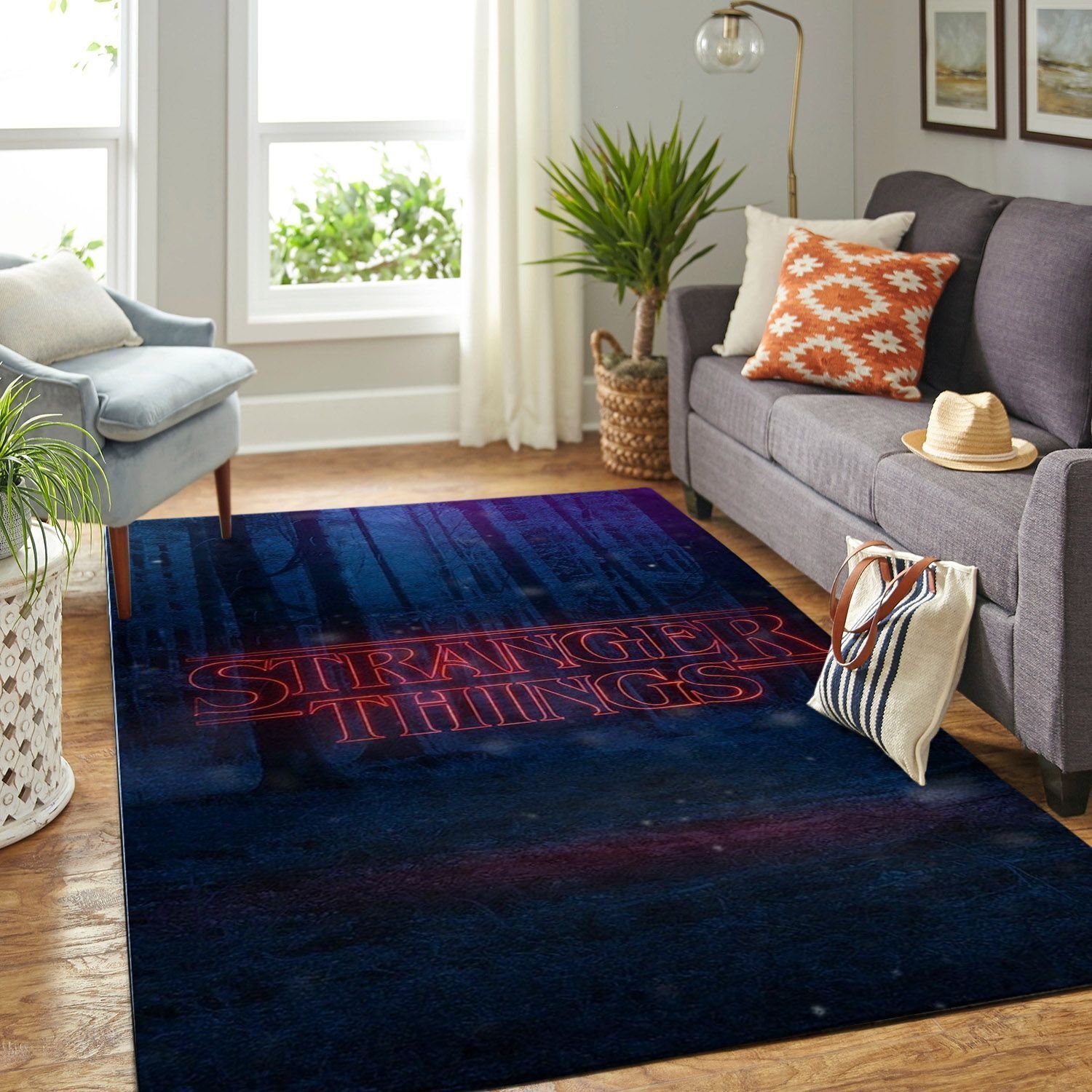 Amazon The Stranger Things- Netflix Teen Movie Living Room Area Rug