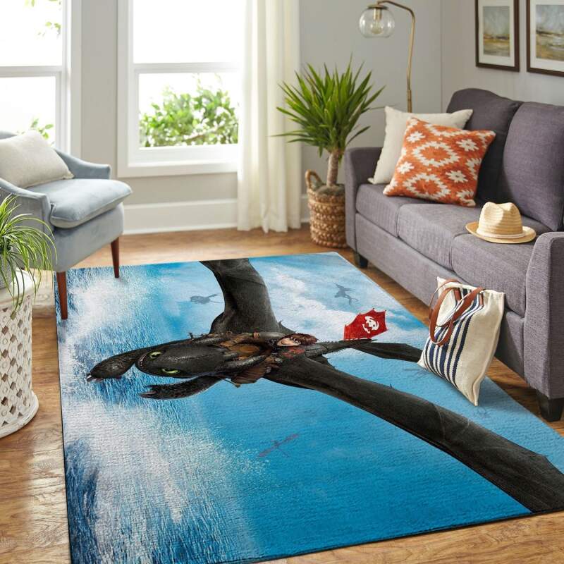 Amazon Toothless And Hiccup Living Room Area Rug