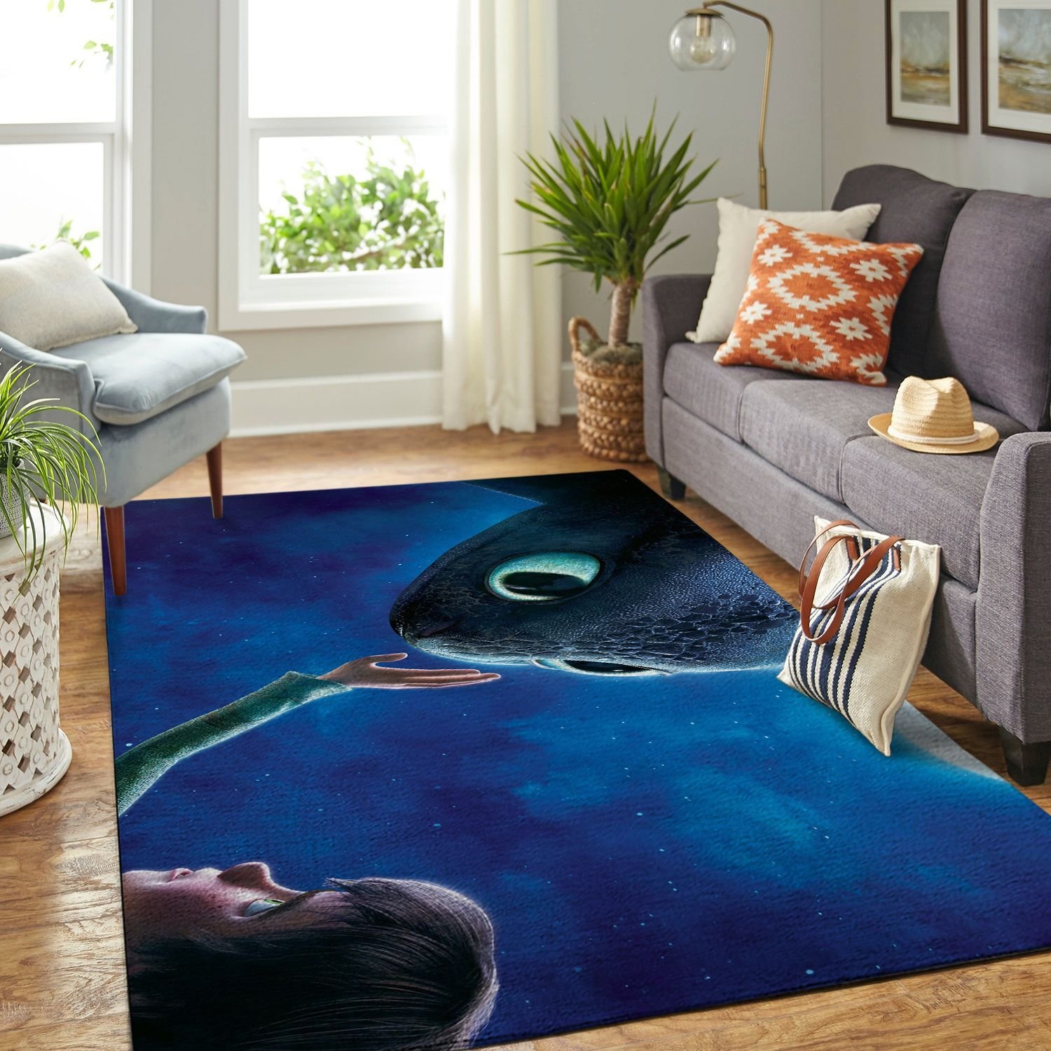 Amazon Toothless And Hiccup Living Room Area Rug