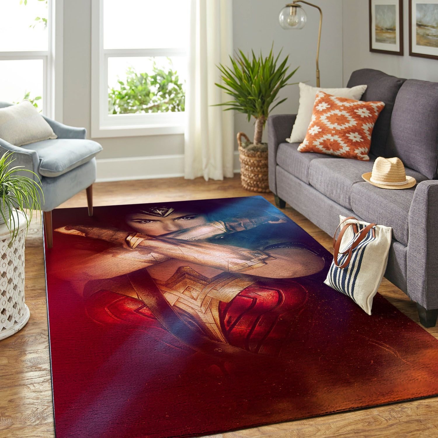 Amazon Wonder Woman Living Room Area Rug