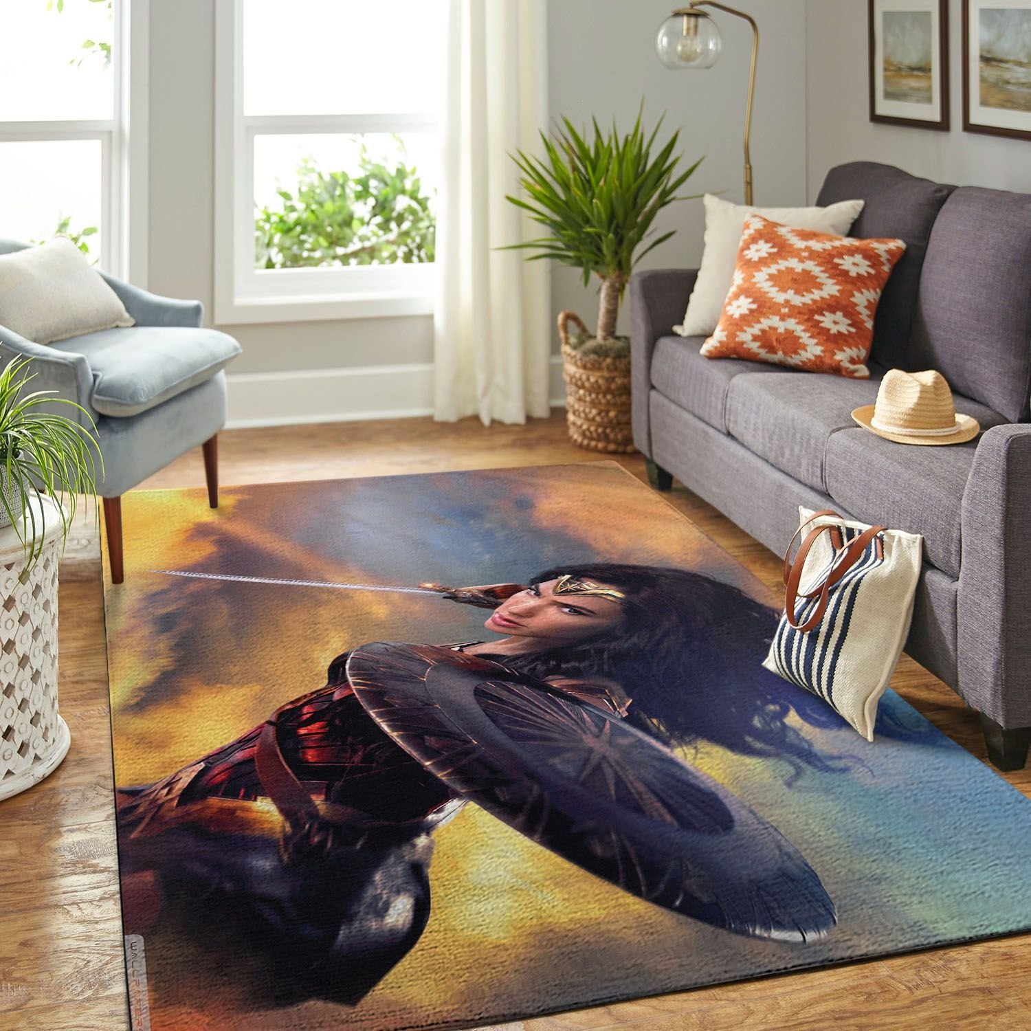 Amazon Wonder Woman Living Room Area Rug