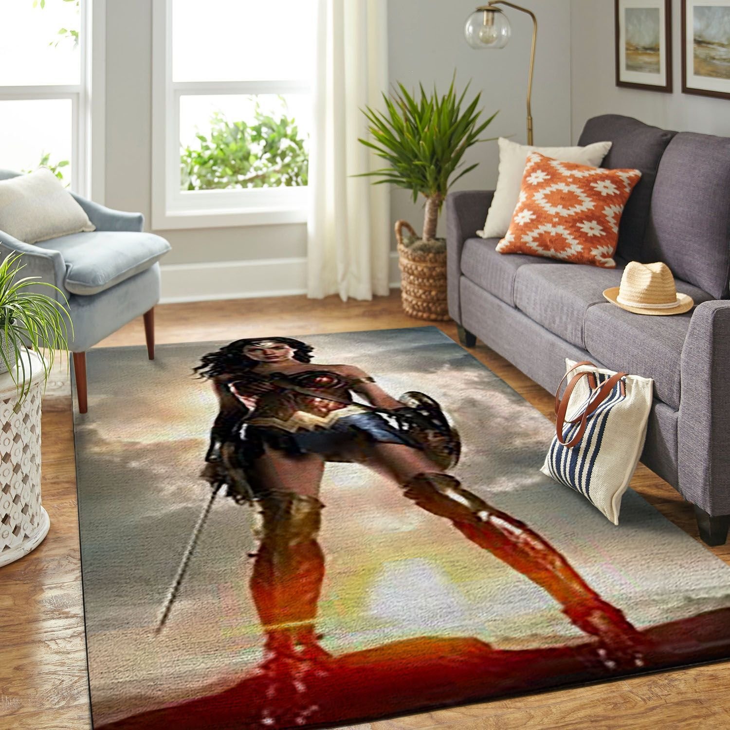 Amazon Wonder Woman Living Room Area Rug