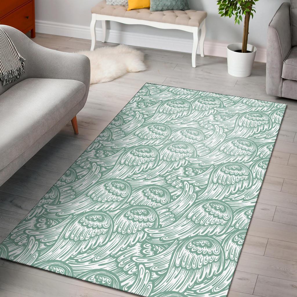 Angel Wing Pattern Print Area Limited Edition Rug 2 Angel Wing Pattern Print Area Limited Edition Rug