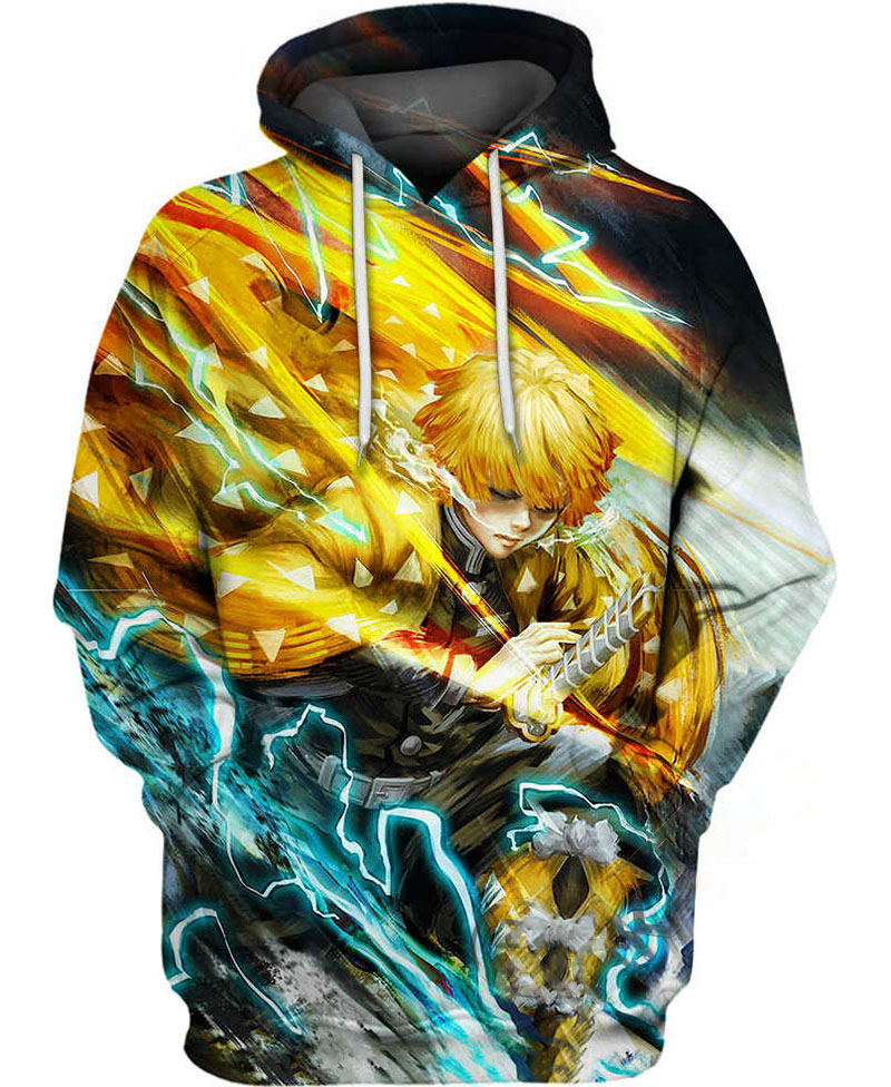 Anger Of Zenitsu Agatsuma Hoodie 3D
