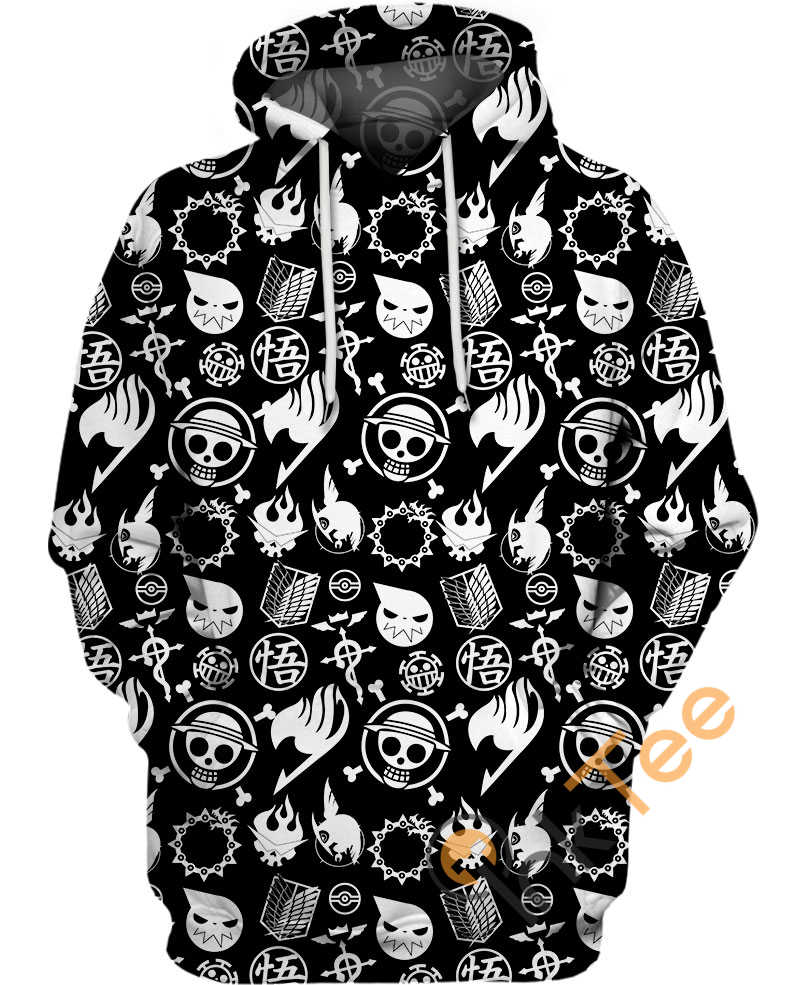 Anime Symbols Hoodie 3D
