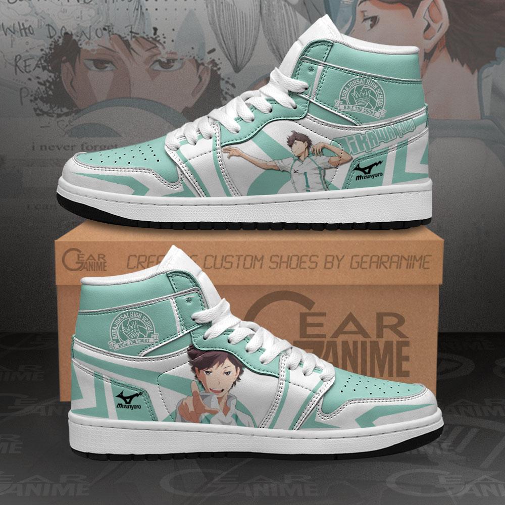 Aoba Johsai High Oikawa Tooru Sneakers Haikyuu Anime Air Jordan Shoes