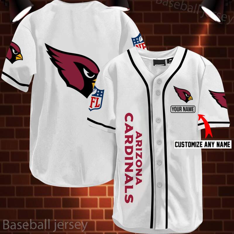 Arizona Cardinal Nfl 3d Digital Printed Personalized Logo Baseball Jersey
