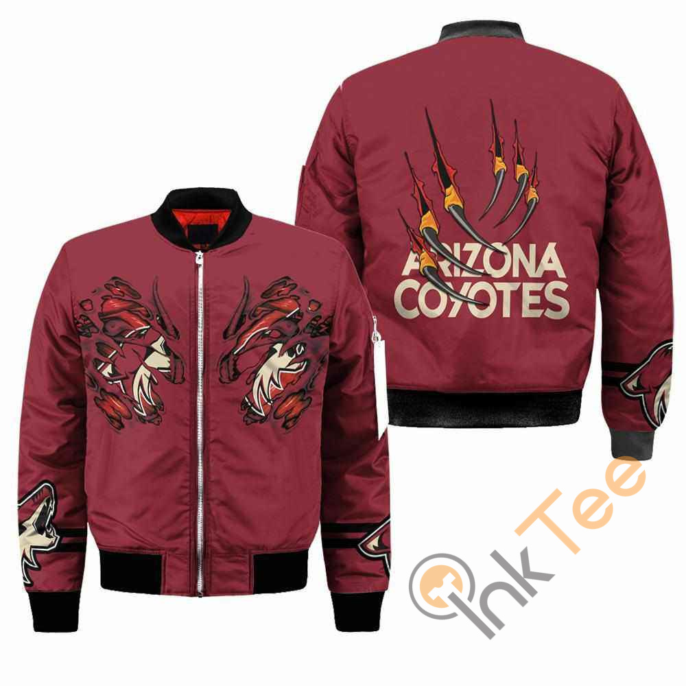 Arizona Coyotes NHL Claws Apparel Best Christmas Gift For Fans Bomber Jacket