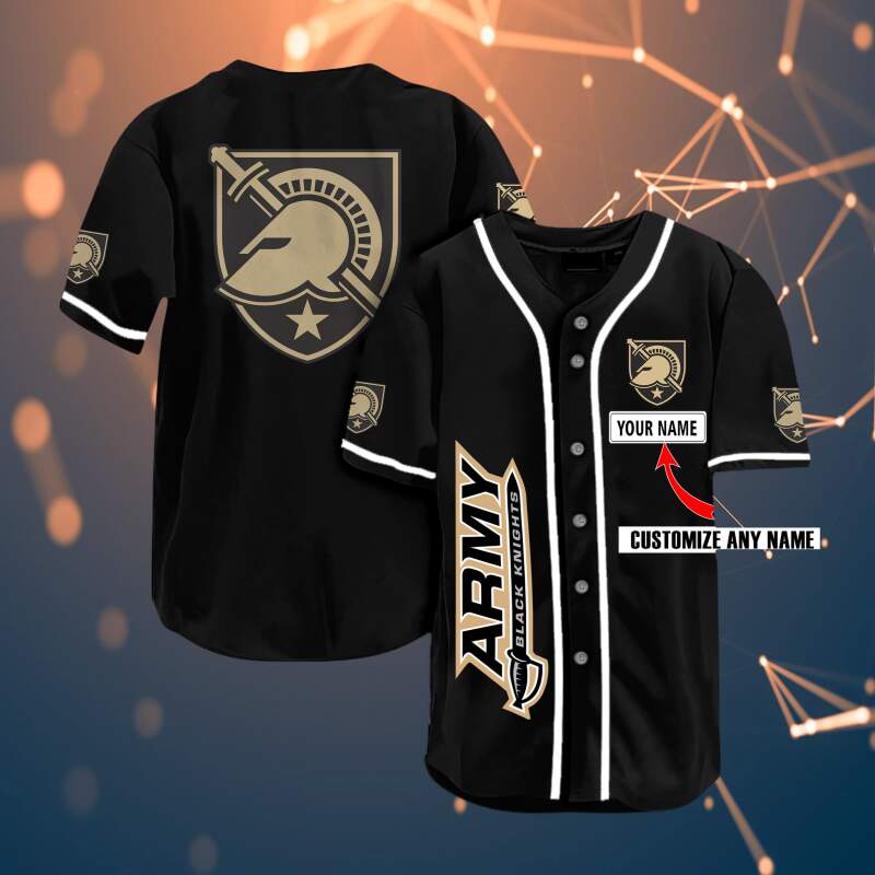 Army Black Knights Personalized Name Ncaa Fans Team 3d Customization Gifts Baseball Jersey 5 Army Black Knights Personalized Name Ncaa Fans Team 3d Customization Gifts Baseball Jersey