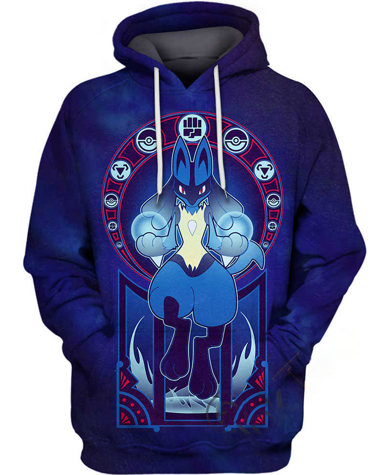 Art Of Fighter Lucario Hoodie 3D 3 Art Of Fighter Lucario Hoodie 3D