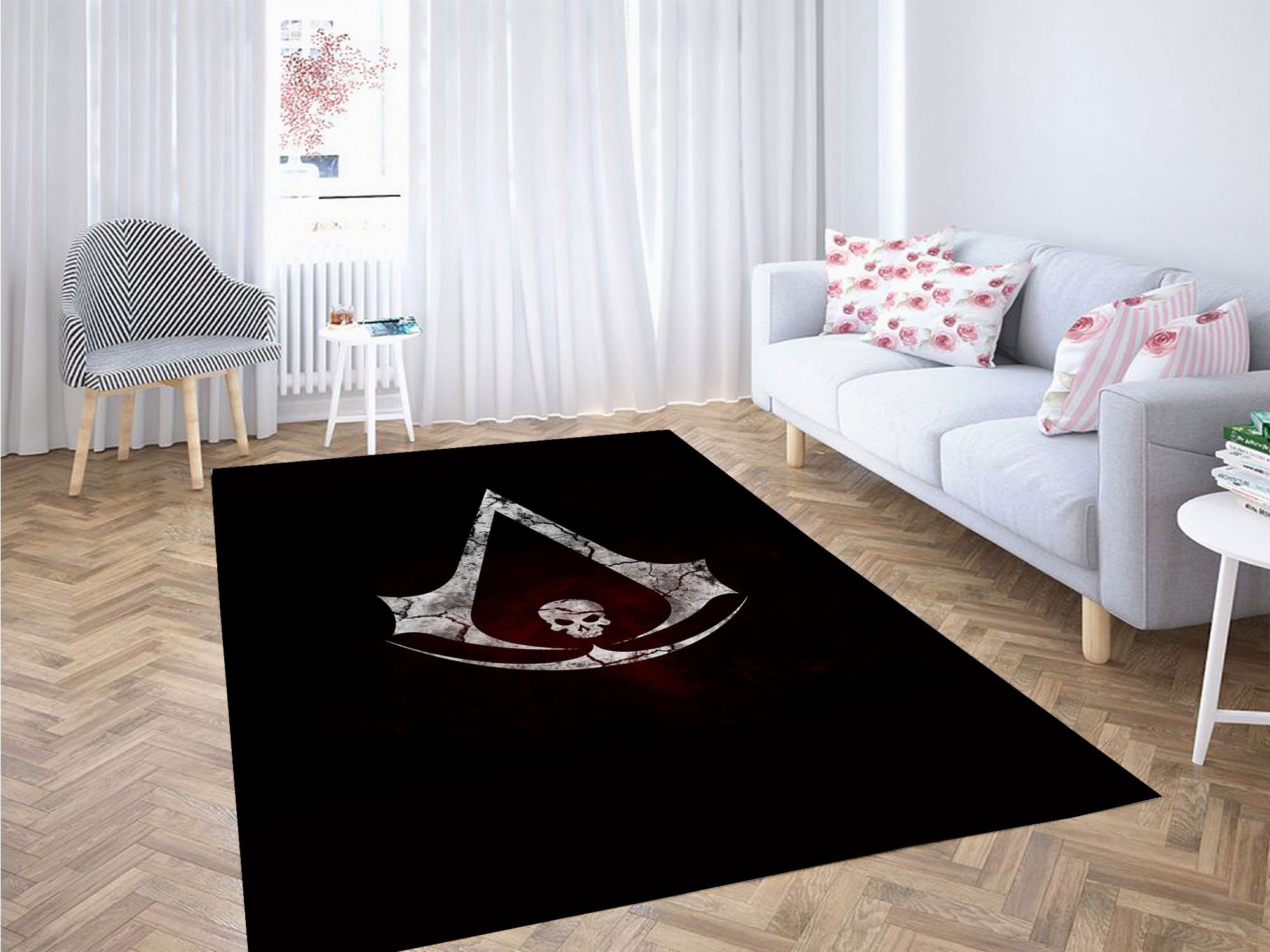 Assasins And Volcom Skull Carpet Rug 1 Assasins And Volcom Skull Carpet Rug