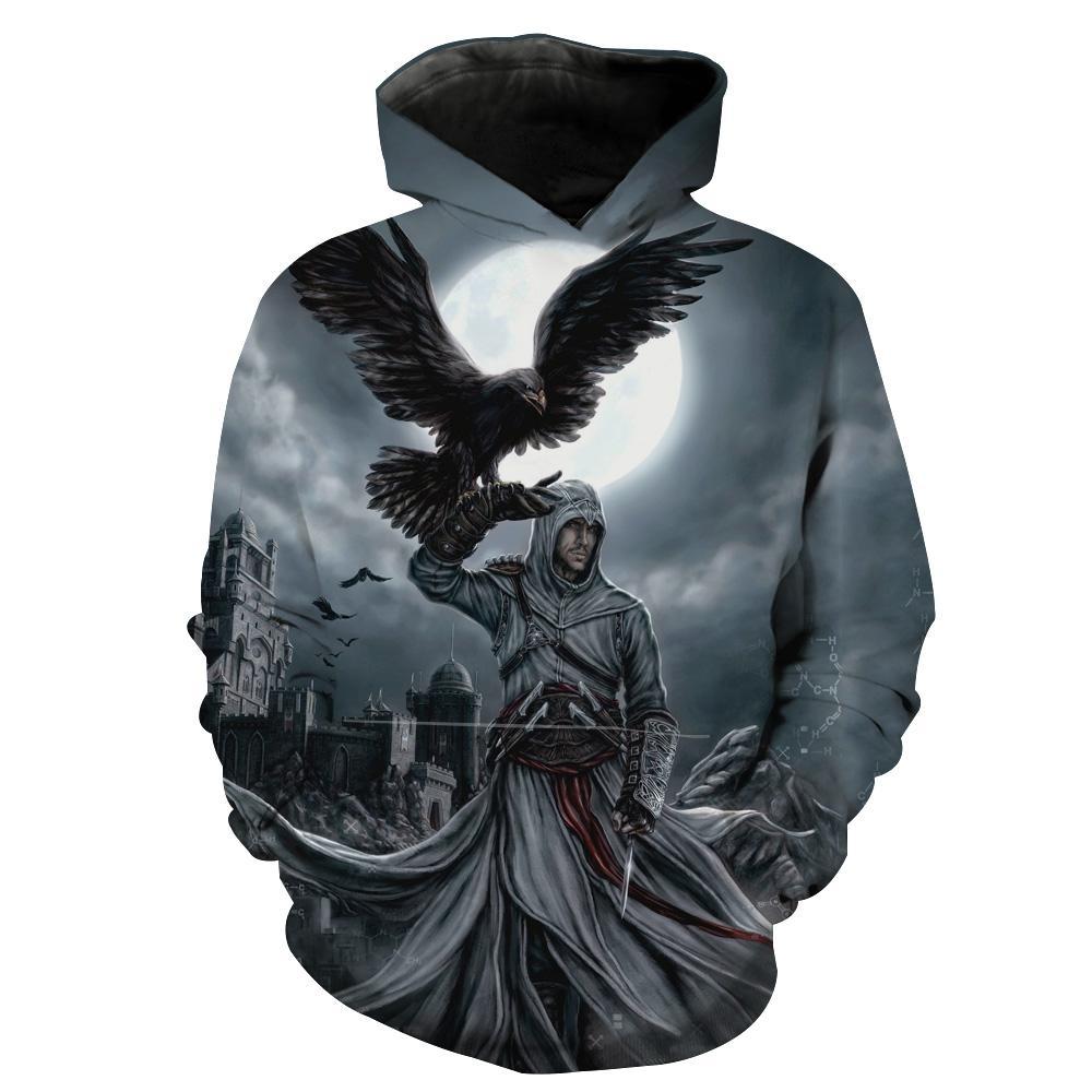 Assassins Creed Raven Hoodie 3D